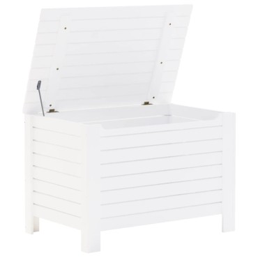 vidaXL Κουτί Αποθήκευσης με Καπάκι RANA Λευκό 80x49x54cm Μασίφ Πεύκο 1 τεμ.