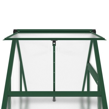 vidaXL Θερμοκήπιο με Πλαίσιο Βάσης Πράσινο 169x58x195 εκ. Αλουμινίου