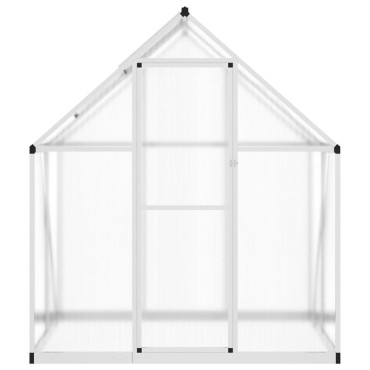 vidaXL Θερμοκήπιο με Πλαίσιο Βάσης Ασημί 169x114x195 εκ. Αλουμίνιο