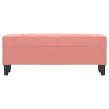 vidaXL Πάγκος Ροζ 100x35x41cm Βελούδινος 1 τεμ.