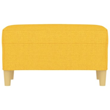 vidaXL Πάγκος Ανοιχτό Κίτρινο 70x35x41cm Υφασμάτινος 1 τεμ.
