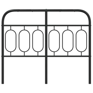 vidaXL Κεφαλάρι Μαύρο Μεταλλικό 125x3x100cm 1 τεμ.