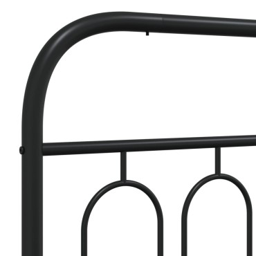 vidaXL Κεφαλάρι Μαύρο Μεταλλικό 125x3x100cm 1 τεμ.