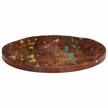 vidaXL Επιφάνεια Τραπεζιού Στρογγυλή 50x2,5cm Μασίφ Ανακυκλωμένο Ξύλο 1 τεμ.