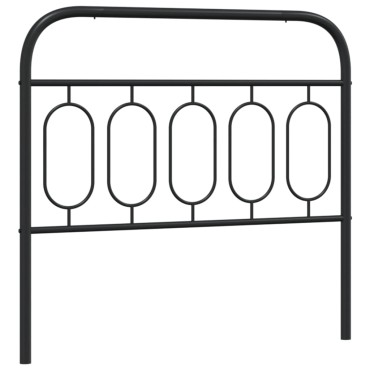 vidaXL Κεφαλάρι Μαύρο Μεταλλικό 112x3x100cm 1 τεμ.