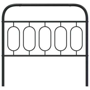 vidaXL Κεφαλάρι Μαύρο Μεταλλικό 112x3x100cm 1 τεμ.