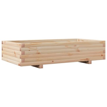 vidaXL Ζαρντινιέρα Κήπου 110x60x26,5 εκ από Μασίφ Ξύλο Πεύκου