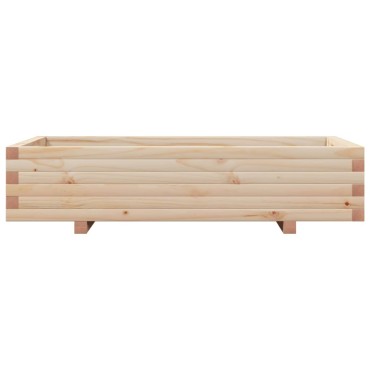 vidaXL Ζαρντινιέρα Κήπου 110x60x26,5 εκ από Μασίφ Ξύλο Πεύκου