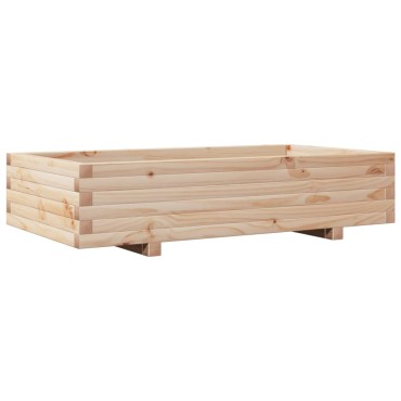 vidaXL Ζαρντινιέρα Κήπου 110x60x26,5 εκ από Μασίφ Ξύλο Πεύκου