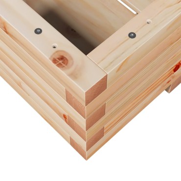 vidaXL Ζαρντινιέρα Κήπου 110x60x26,5 εκ από Μασίφ Ξύλο Πεύκου