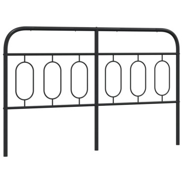 vidaXL Κεφαλάρι Μαύρο Μεταλλικό 142x3x90cm 1 τεμ.