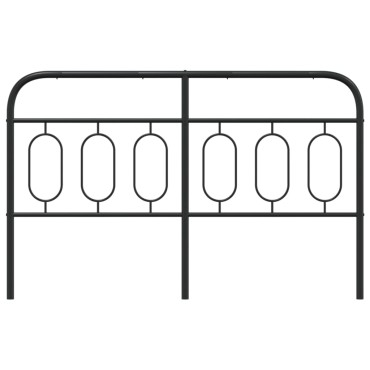 vidaXL Κεφαλάρι Μαύρο Μεταλλικό 142x3x90cm 1 τεμ.