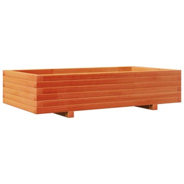 vidaXL Ζαρντινιέρα Καφέ Κεριού 110x60x26,5 εκ. από Μασίφ Ξύλο Πεύκου