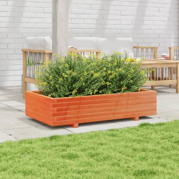 vidaXL Ζαρντινιέρα Καφέ Κεριού 110x60x26,5 εκ. από Μασίφ Ξύλο Πεύκου