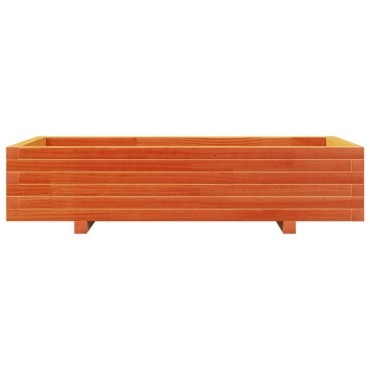 vidaXL Ζαρντινιέρα Καφέ Κεριού 110x60x26,5 εκ. από Μασίφ Ξύλο Πεύκου
