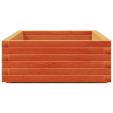 vidaXL Ζαρντινιέρα Καφέ Κεριού 110x60x26,5 εκ. από Μασίφ Ξύλο Πεύκου