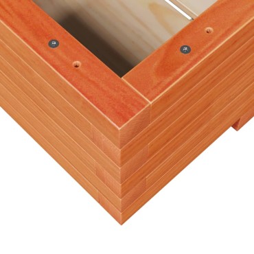 vidaXL Ζαρντινιέρα Καφέ Κεριού 110x60x26,5 εκ. από Μασίφ Ξύλο Πεύκου