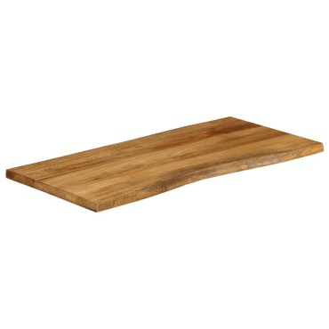 vidaXL Επιφάνεια Τραπεζιού 100x60x2,5cm Live Edge Μασίφ Ξύλο Μάνγκο 1 τεμ.