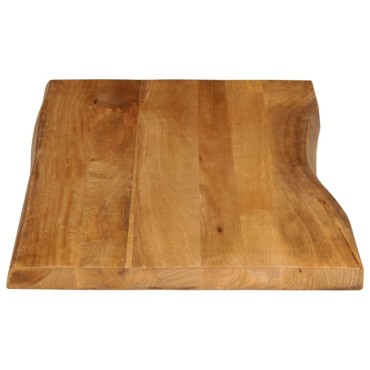 vidaXL Επιφάνεια Τραπεζιού 100x60x2,5cm Live Edge Μασίφ Ξύλο Μάνγκο 1 τεμ.