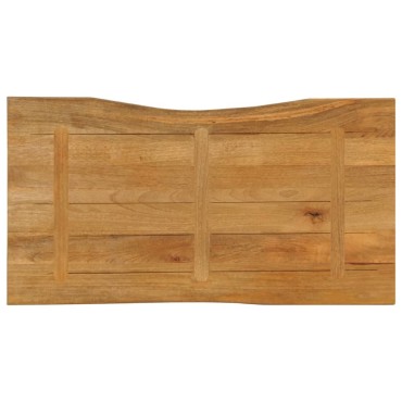 vidaXL Επιφάνεια Τραπεζιού 100x60x2,5cm Live Edge Μασίφ Ξύλο Μάνγκο 1 τεμ.