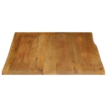 vidaXL Επιφάνεια Τραπεζιού 100x80x2,5cm Live Edge Μασίφ Ξύλο Μάνγκο 1 τεμ.