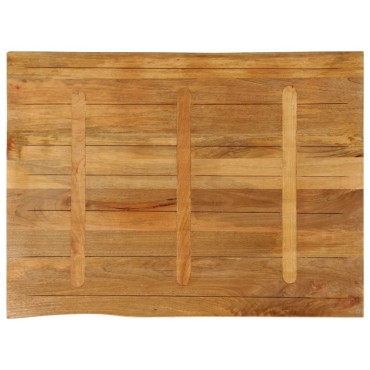 vidaXL Επιφάνεια Τραπεζιού 100x80x2,5cm Live Edge Μασίφ Ξύλο Μάνγκο 1 τεμ.