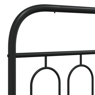 vidaXL Κεφαλάρι Μαύρο Μεταλλικό 146x3x100cm 1 τεμ.