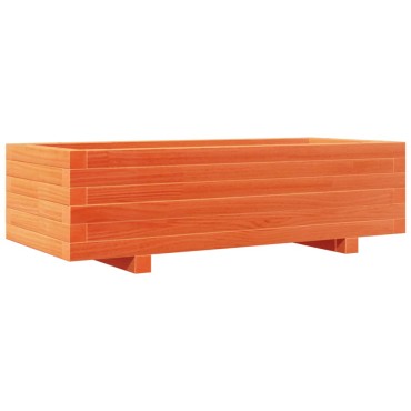 vidaXL Ζαρντινιέρα Καφέ Κεριού 90x40x26,5 εκ. από Μασίφ Ξύλο Πεύκου