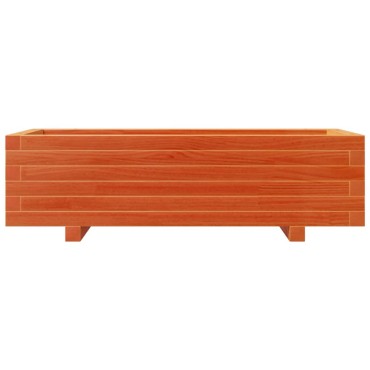 vidaXL Ζαρντινιέρα Καφέ Κεριού 90x40x26,5 εκ. από Μασίφ Ξύλο Πεύκου