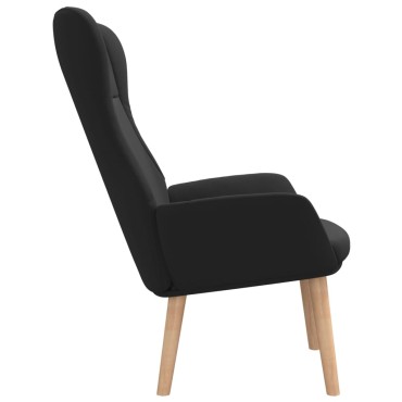 vidaXL Πολυθρόνα Relax Μαύρη Υφασμάτινη 70x77x94cm 1 τεμ.