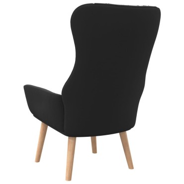 vidaXL Πολυθρόνα Relax Μαύρη Υφασμάτινη 70x77x94cm 1 τεμ.