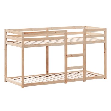 vidaXL Κουκέτα με Οροφή 90x190cm από Μασίφ Ξύλο Πεύκου 1 τεμ. - Μονό