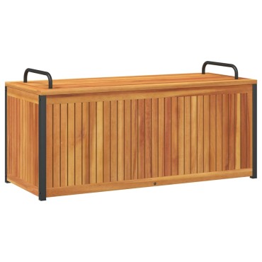 vidaXL Κουτί Μαξιλαριών Εξ. Χώρου 110x45x42/53cm Μασίφ Ακακία/Ατσάλι