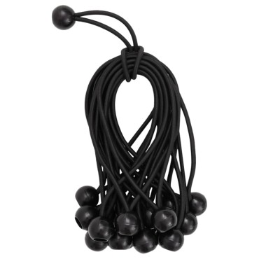 vidaXL Κορδόνια Ελαστικά Bungee με Μπάλα 50 τεμ. 21 x 0,5 εκ.