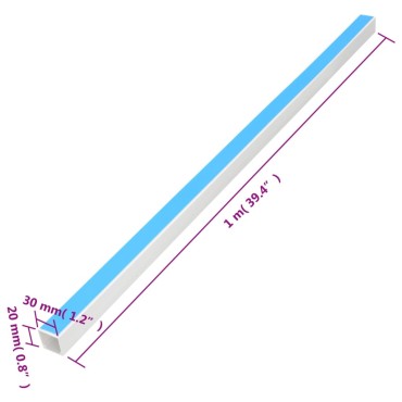 vidaXL Κανάλι Καλωδίων Αυτοκόλλητο 30 x 20 χιλ. 10 μ. από PVC