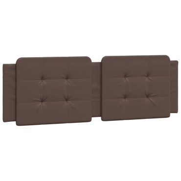 vidaXL Κρεβάτι με Στρώμα Καφέ 160x200εκ. από Συνθετικό Δέρμα