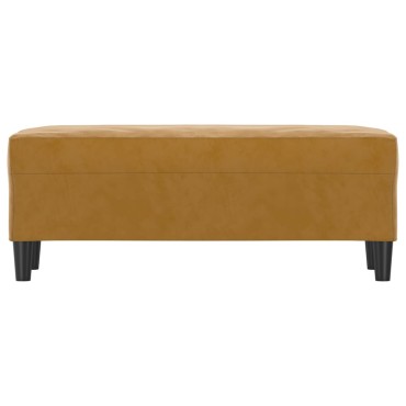 vidaXL Πάγκος Καφέ 100x35x41cm Βελούδινος 1 τεμ.
