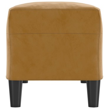 vidaXL Πάγκος Καφέ 100x35x41cm Βελούδινος 1 τεμ.