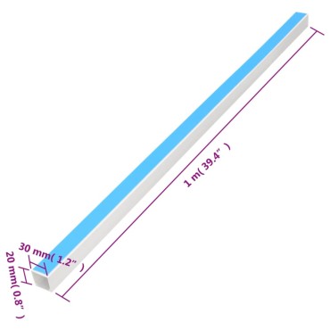 vidaXL Κανάλι Καλωδίων Αυτοκόλλητο 30 x 20 χιλ. 30 μ. από PVC
