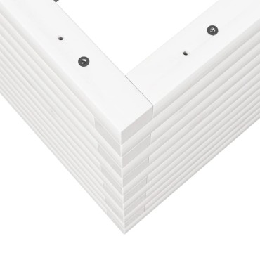 vidaXL Ζαρντινιέρα Κήπου Λευκή 70x40x46 εκ. από Μασίφ Ξύλο Πεύκου