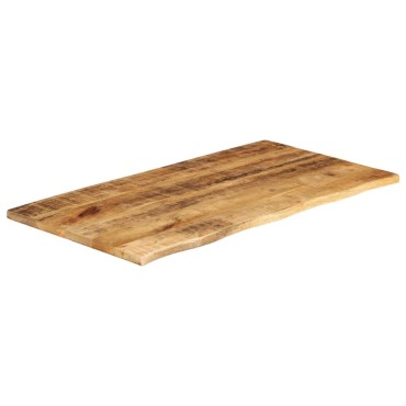 vidaXL Επιφάνεια Τραπεζιού 100x60x2,5cm Live Edge Μασίφ Ξύλο Μάνγκο 1 τεμ.