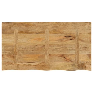 vidaXL Επιφάνεια Τραπεζιού 100x60x2,5cm Live Edge Μασίφ Ξύλο Μάνγκο 1 τεμ.