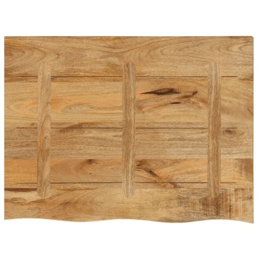 vidaXL Επιφάνεια Τραπεζιού 90x60x2,5cm Live Edge Μασίφ Ξύλο Μάνγκο 1 τεμ.
