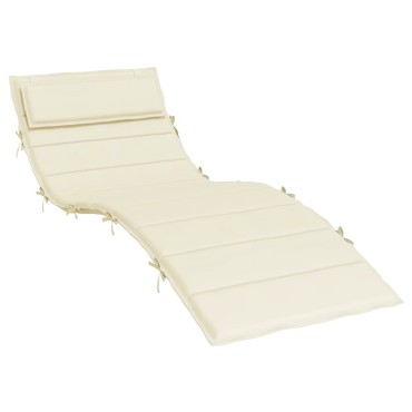 vidaXL Μαξιλάρι Ξαπλώστρας Κρεμ 180x60x4cm από Ύφασμα Oxford