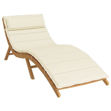 vidaXL Μαξιλάρι Ξαπλώστρας Κρεμ 180x60x4cm από Ύφασμα Oxford