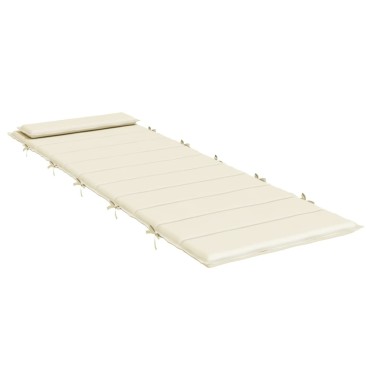 vidaXL Μαξιλάρι Ξαπλώστρας Κρεμ 180x60x4cm από Ύφασμα Oxford