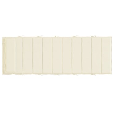 vidaXL Μαξιλάρι Ξαπλώστρας Κρεμ 180x60x4cm από Ύφασμα Oxford