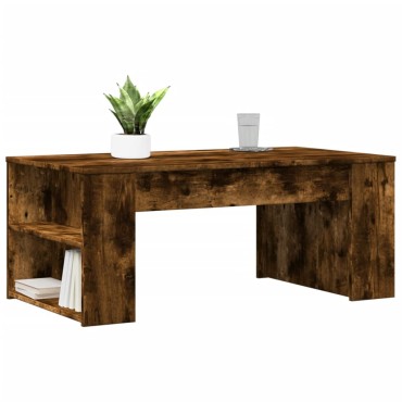 vidaXL Τραπεζάκι Σαλονιού Καπνιστή Δρυς 102x55x42cm Επεξεργασμένο Ξύλο 1 τεμ.