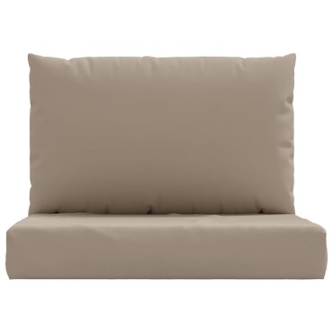 vidaXL Μαξιλάρια Παλέτας 2 τεμ. Taupe Ύφασμα Oxford