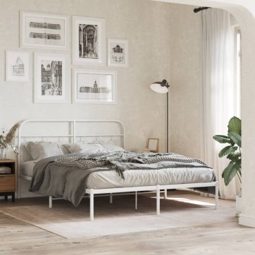 vidaXL Κεφαλάρι Λευκό Μεταλλικό 156x3x100cm 1 τεμ.